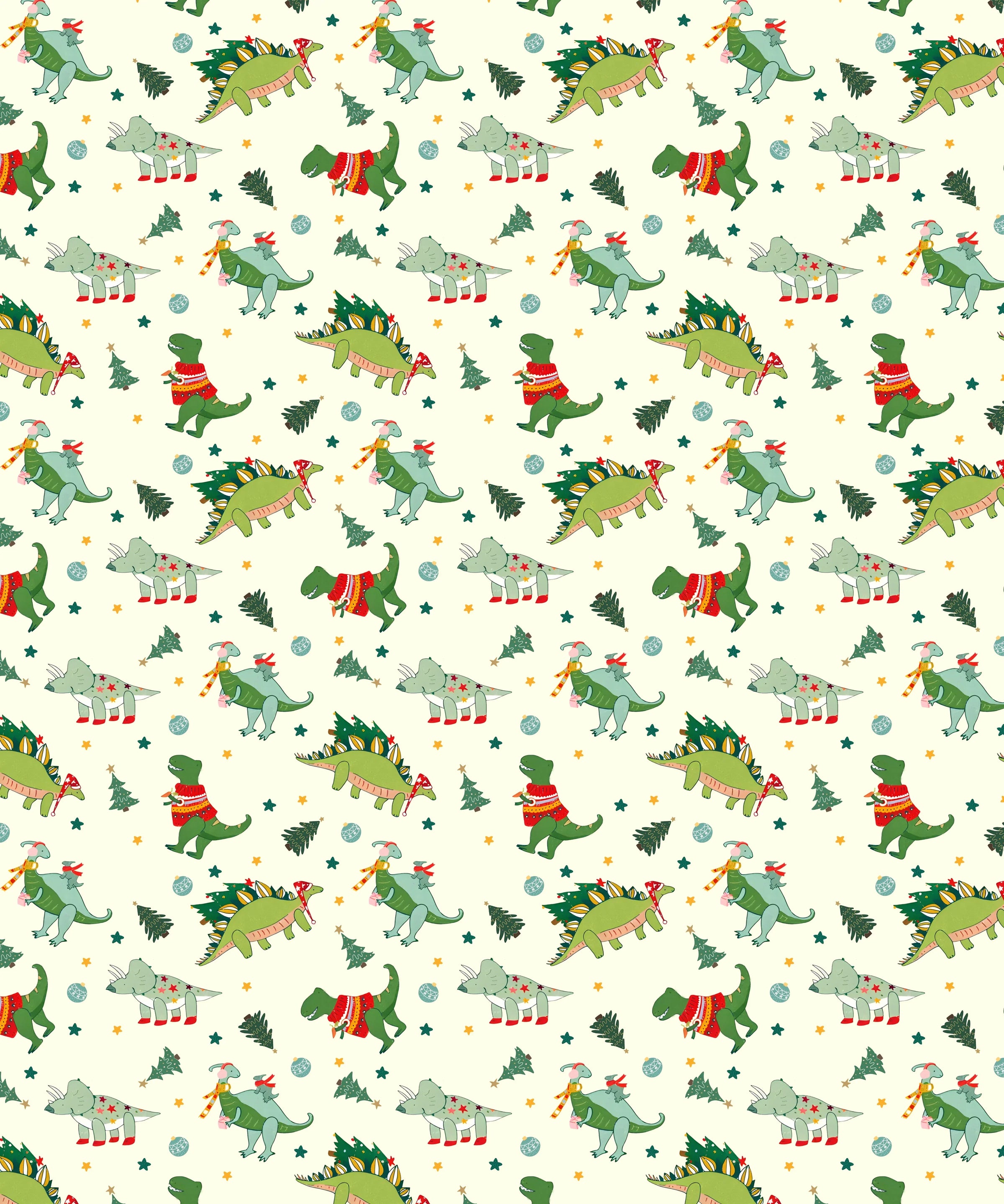 Custom Name Dinosaurs Christmas Tree