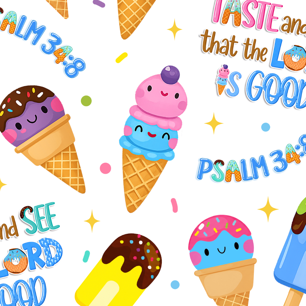 Jesus Summer Ice Cream Taste and See That The Lord Is Good