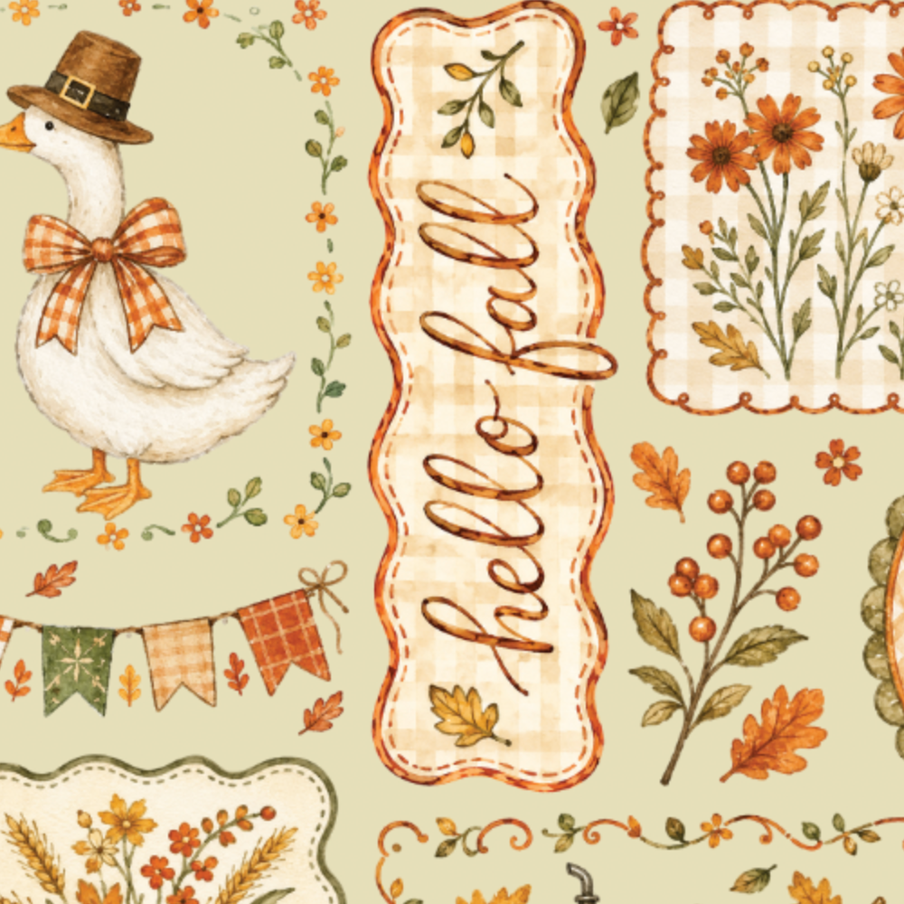 Farmhouse Fall Goose Family Matching