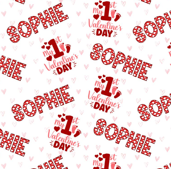 Custom Name My 1st Valentine's Day