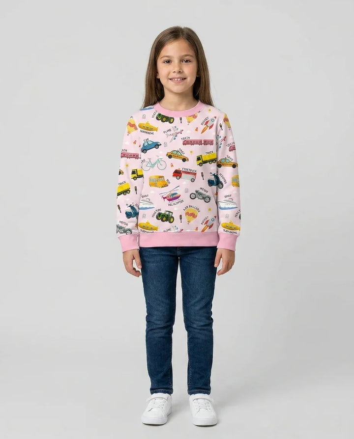Vehicle Vocabulary Bamboo Crewneck Sweatshirt