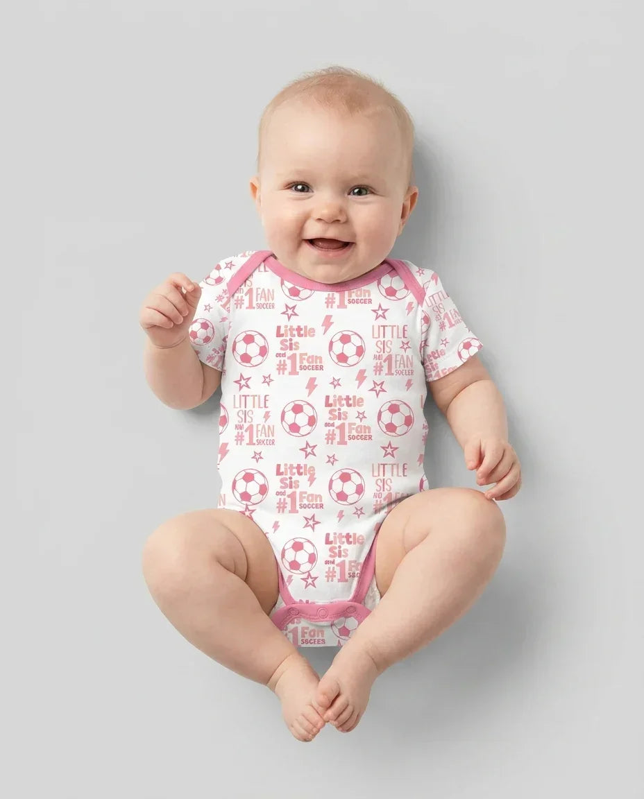 Gerippte Babykleidung mit individuellem Foto - Weich &amp; Skizzenhaft
