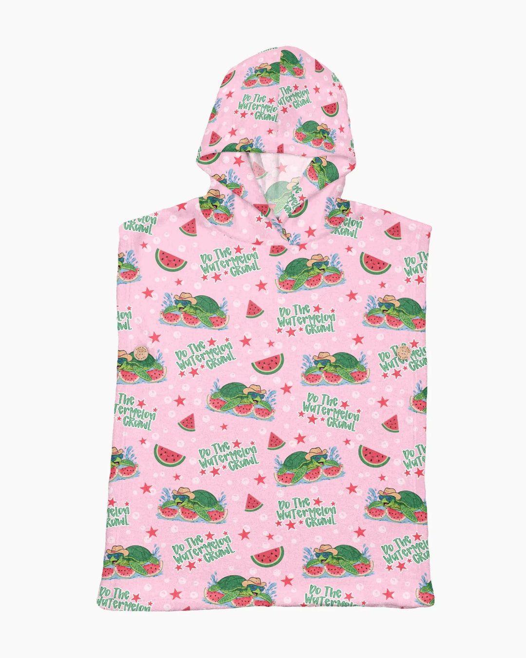 Wassermelonen-Schildkröten Familie passender Bambus-Bade-Poncho