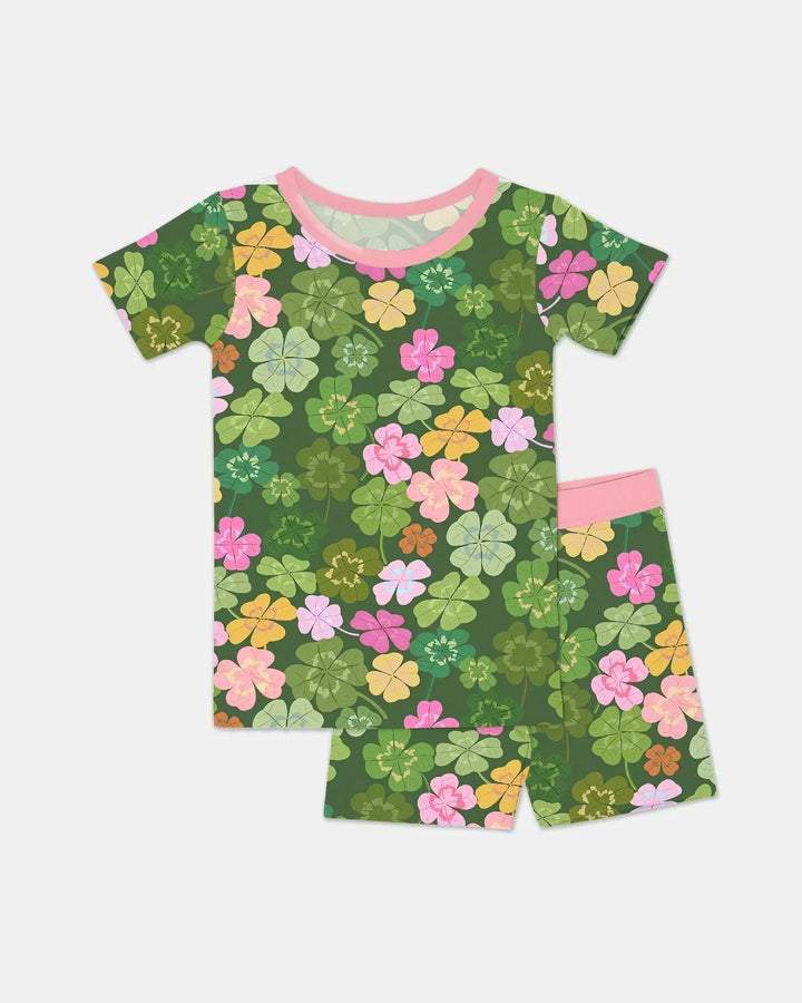 Zweiteiliges Pyjama-Set mit kurzen Ärmeln und Shorts im Sommer-Design