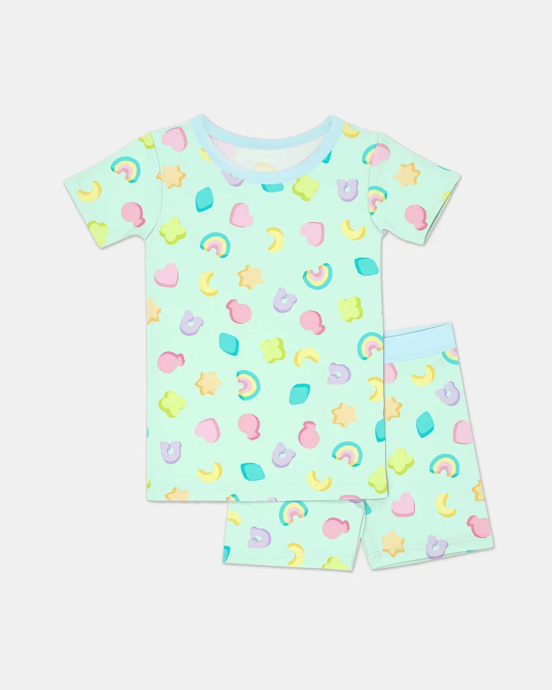 Template Zweiteiliges Pyjama-Set mit kurzen Ärmeln und Shorts