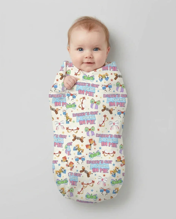 Daddy's Got A Friend In Me swaddle blanket