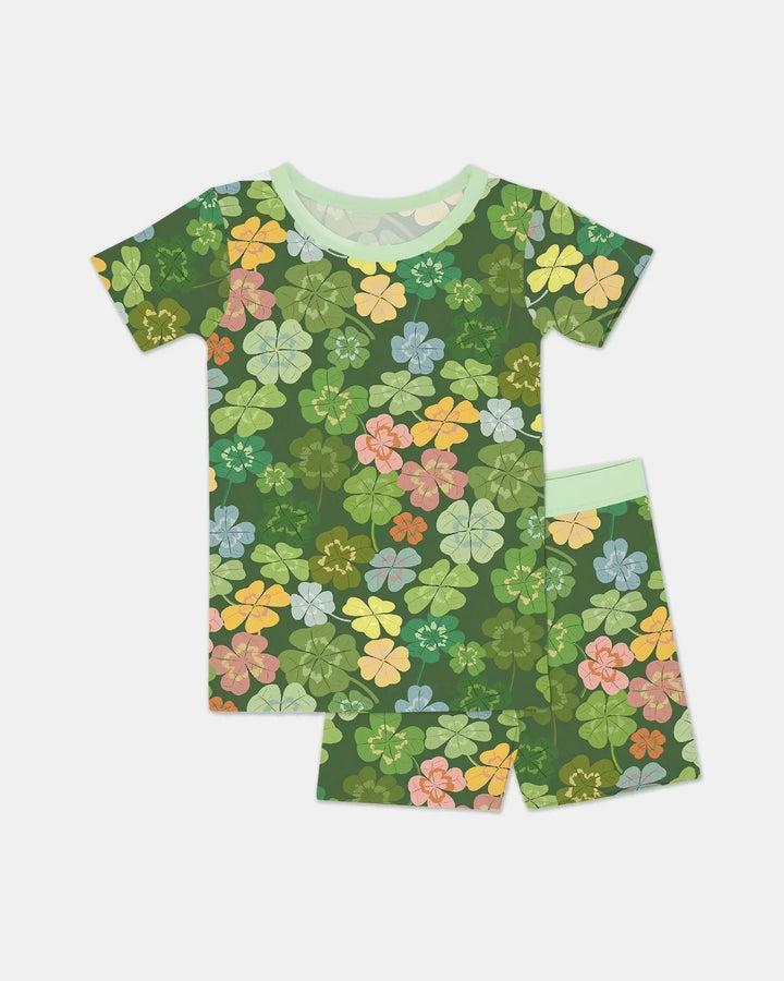 Zweiteiliges Pyjama-Set mit kurzen Ärmeln und Shorts im Sommer-Design