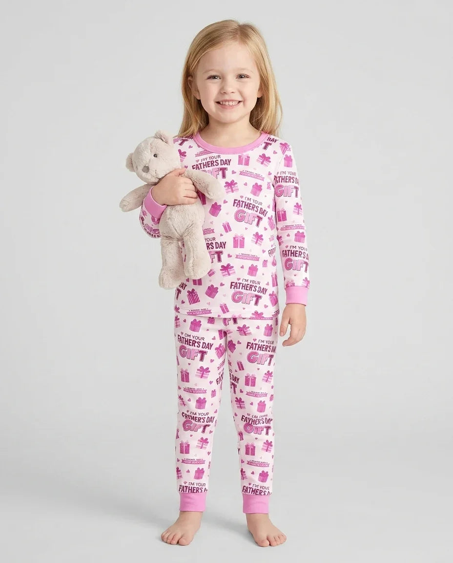 Zweiteiliges Langarm-Pyjama-Set mit Sommerfrüchten