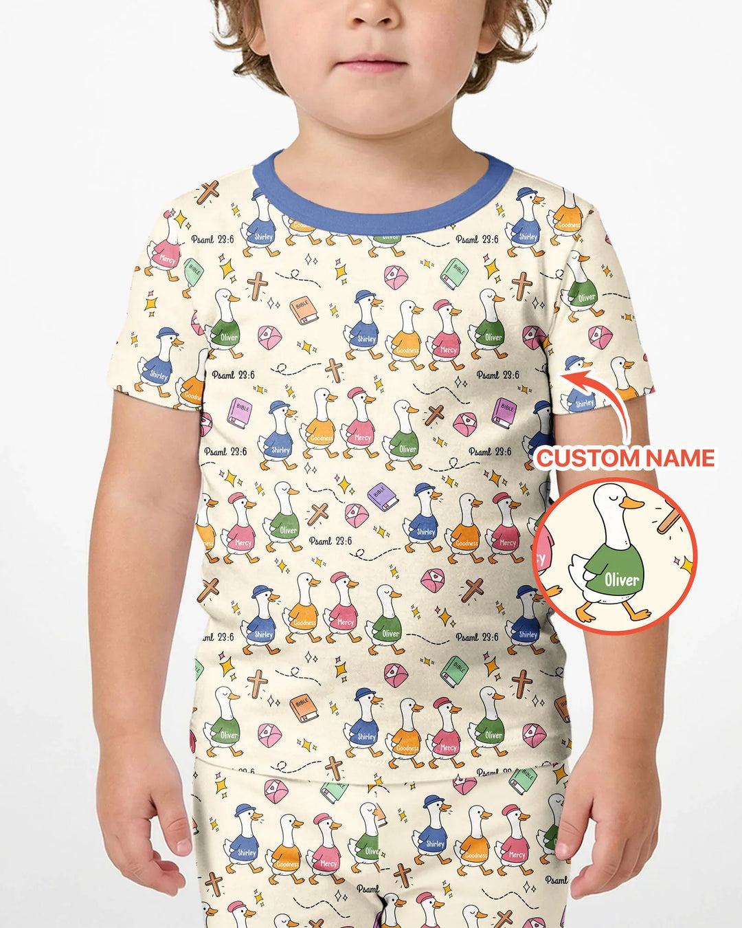 Zweiteiliges Pyjama-Set mit kurzen Ärmeln und Shorts im Sommer-Design