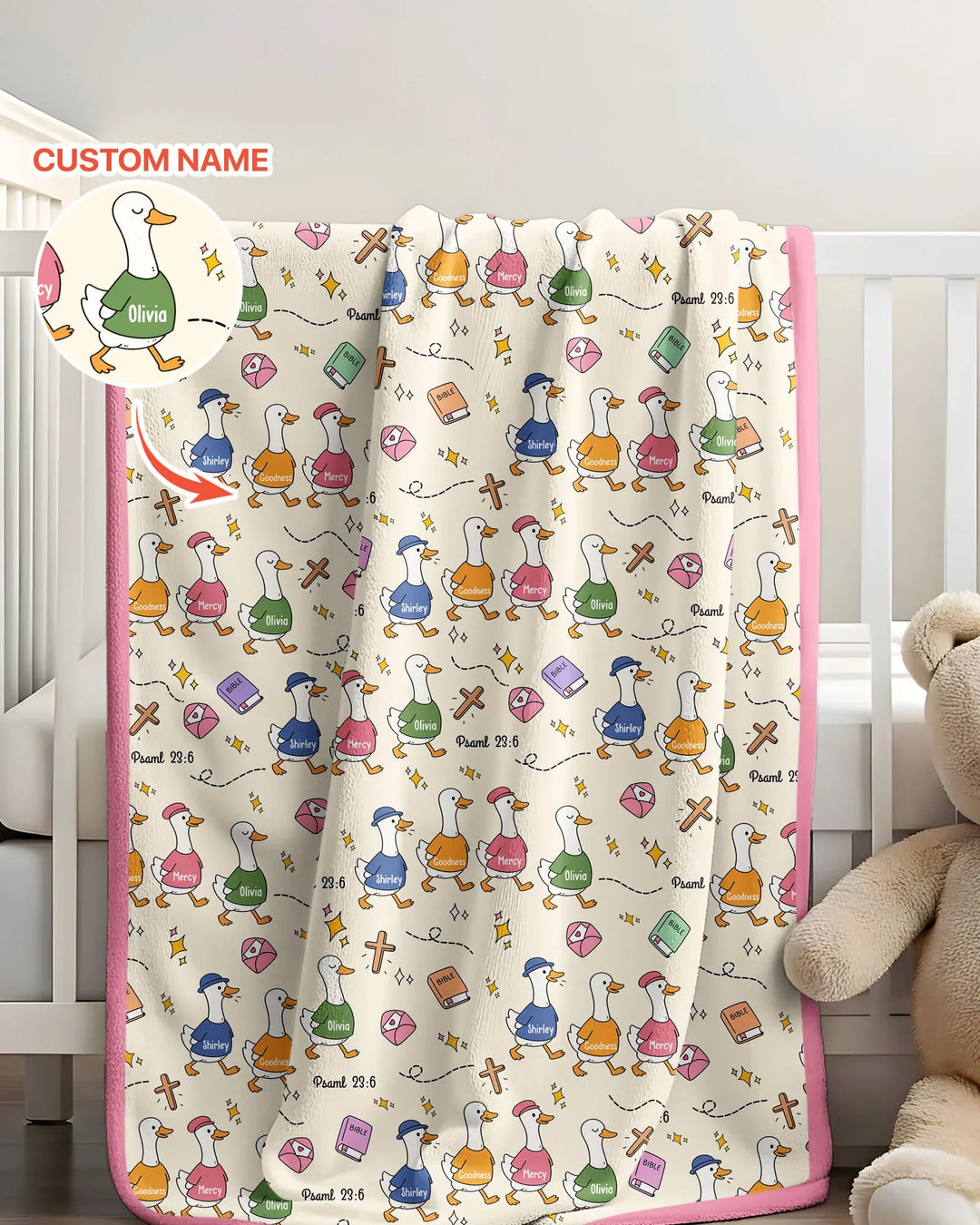 Psalm 23:6 Matching Family Bamboo Blanket