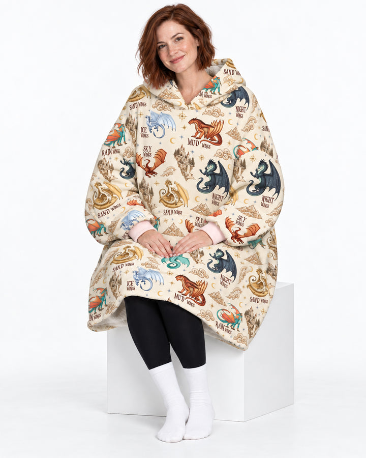 Elemental Dragons Blanket Hoodie