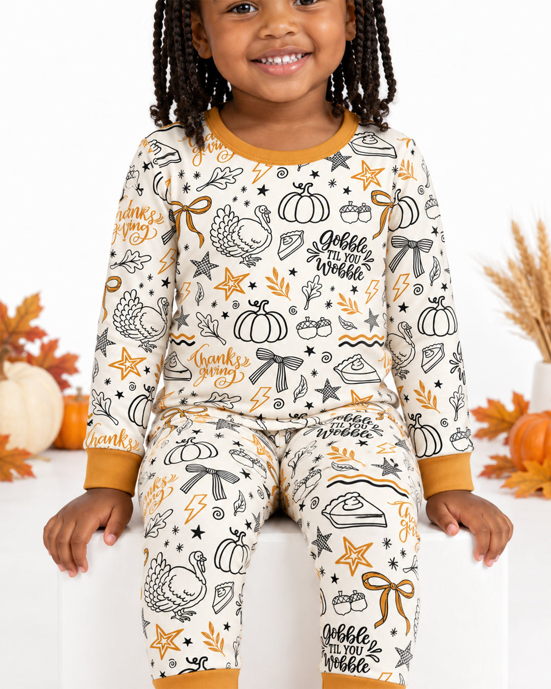 Cute Coquette Fal Bamboo Two Piece Long Sleeve Pajama Set