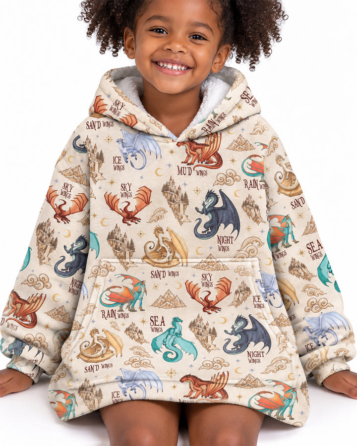 Elemental Dragons Blanket Hoodie