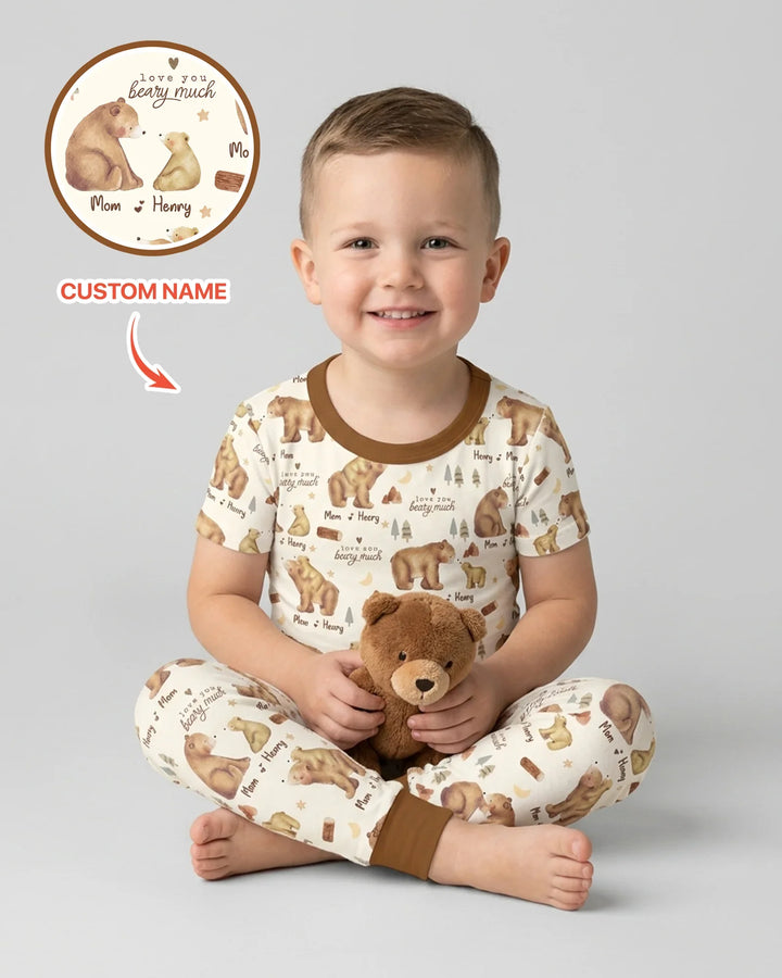 Zweiteiliges, kurzärmliges Pyjama-Set mit Marienkäfern