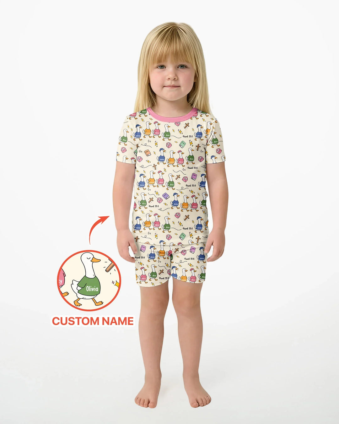 Zweiteiliges Pyjama-Set mit kurzen Ärmeln und Shorts im Sommer-Design