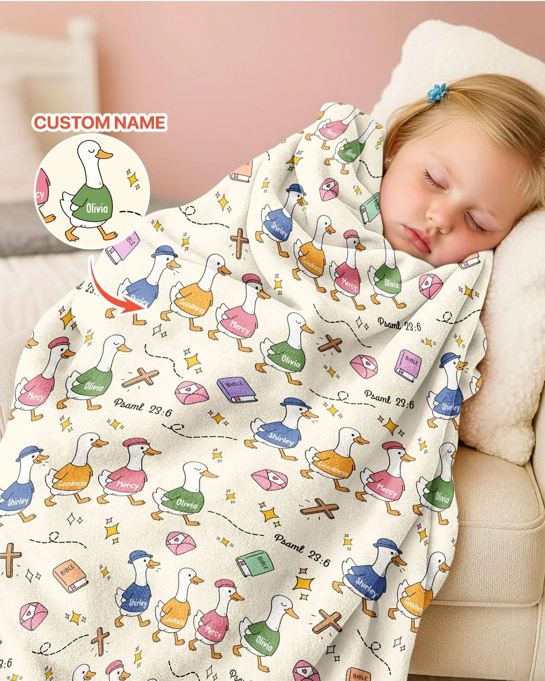 Psalm 23:6 Matching Family Bamboo Blanket