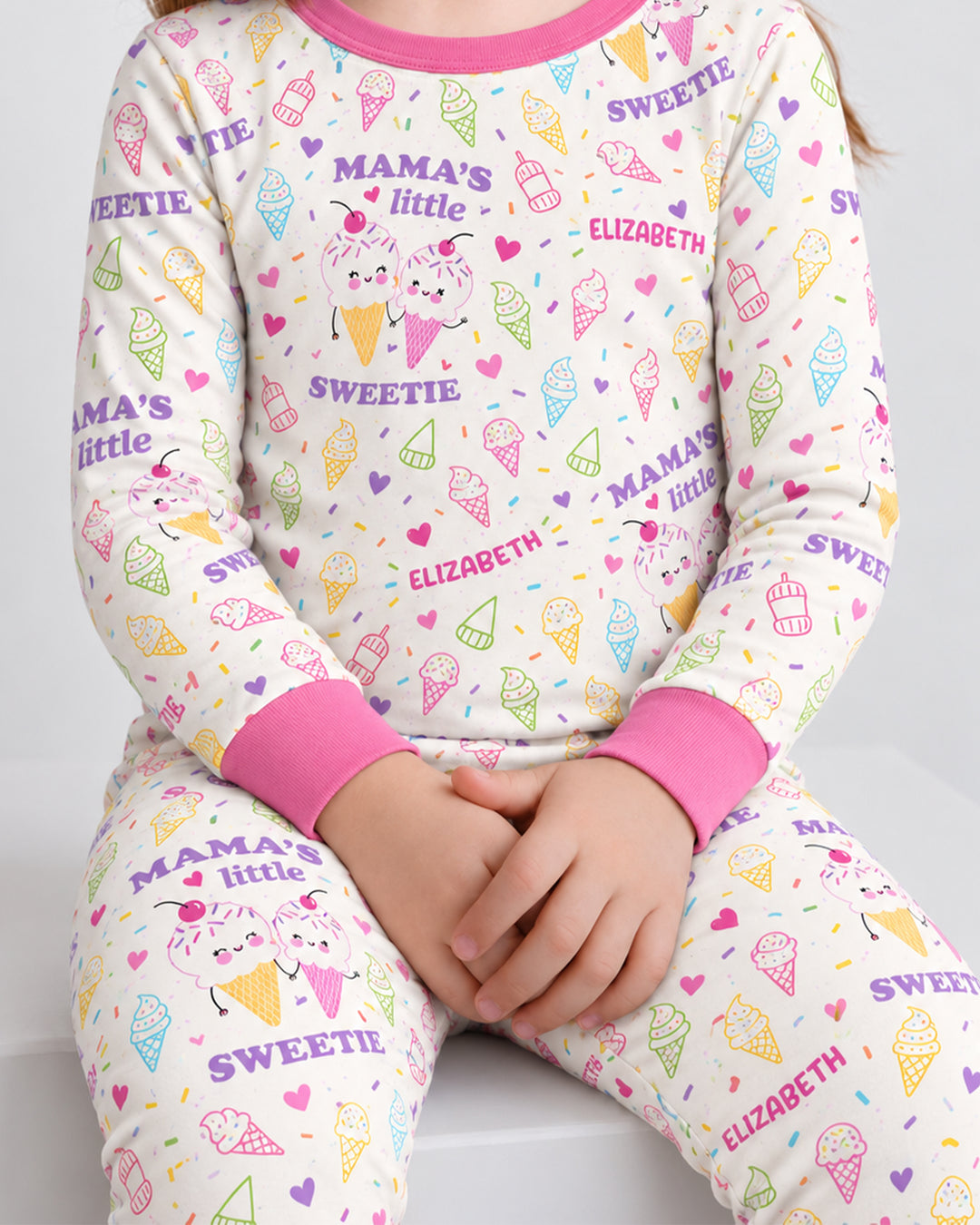 Mama's Little Sweetie Bamboo Two Piece Long Sleeve Pajama Set