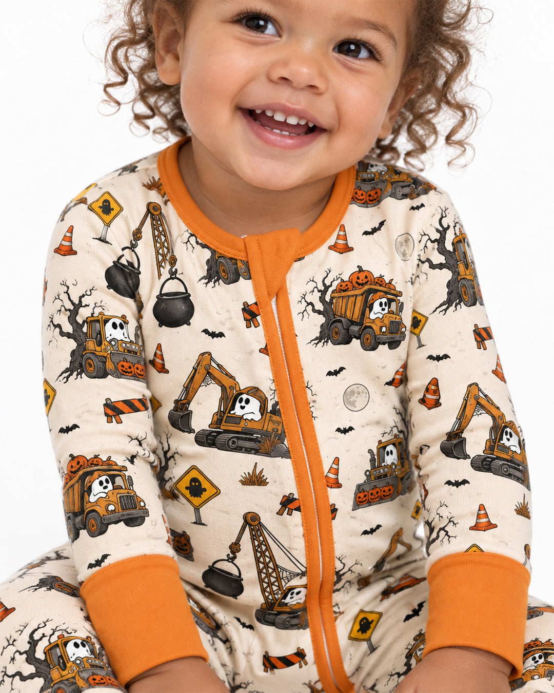 Halloween Construction Crew Ghost Bamboo Convertible Zippy