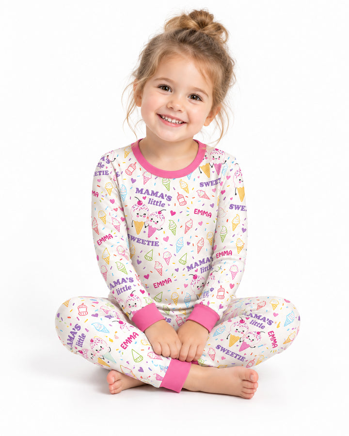Mama's Little Sweetie Bamboo Two Piece Long Sleeve Pajama Set