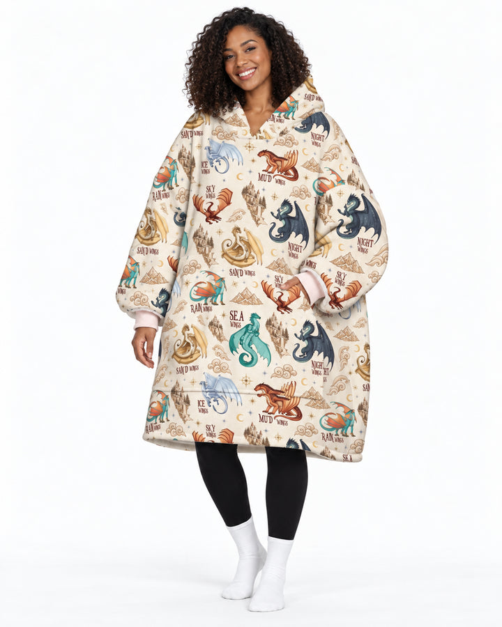 Elemental Dragons Blanket Hoodie
