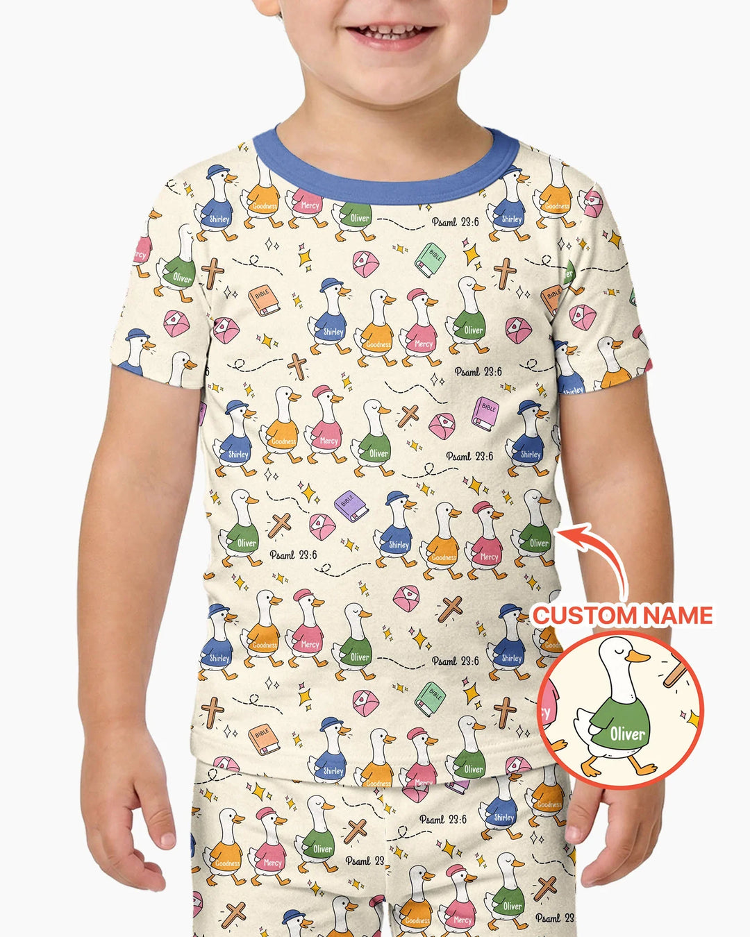 Zweiteiliges, kurzärmliges Pyjama-Set mit Marienkäfern