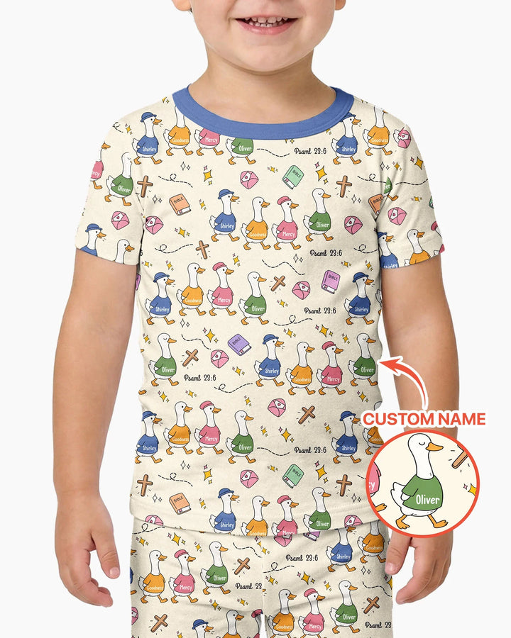 Zweiteiliges, kurzärmliges Pyjama-Set mit Marienkäfern