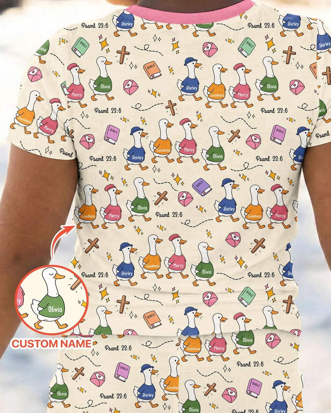 Zweiteiliges, kurzärmliges Pyjama-Set mit Marienkäfern
