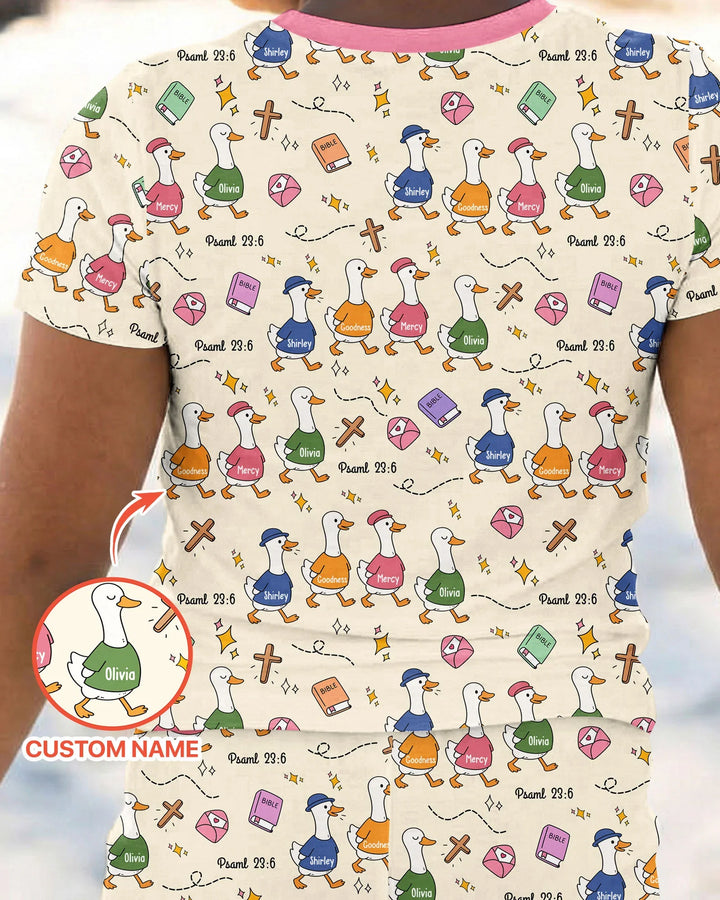 Zweiteiliges, kurzärmliges Pyjama-Set mit Marienkäfern