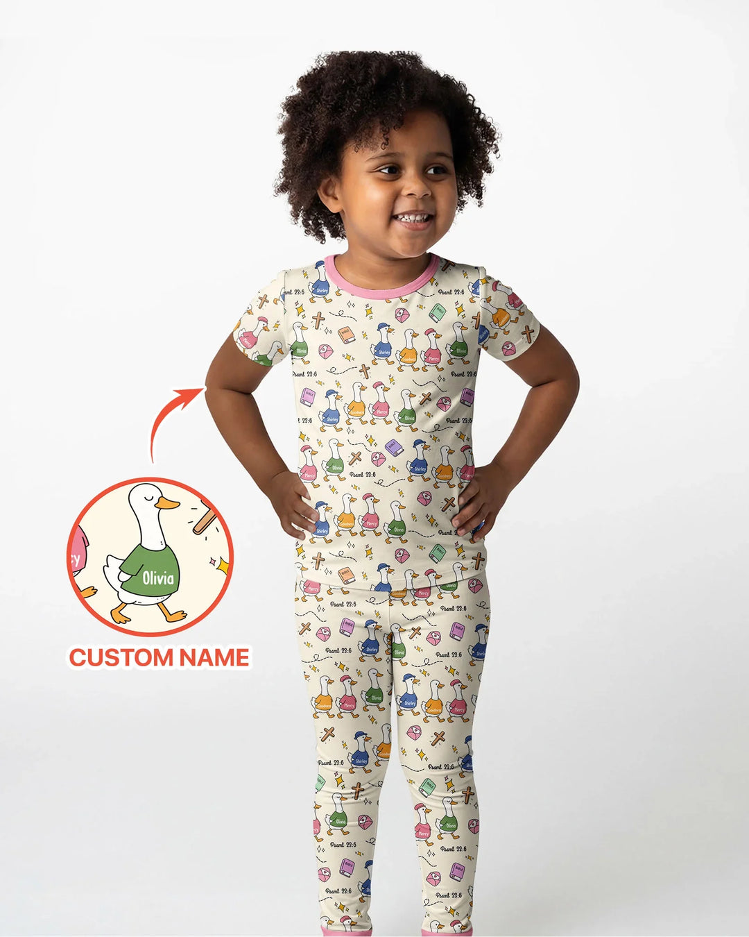 Zweiteiliges, kurzärmliges Pyjama-Set mit Marienkäfern