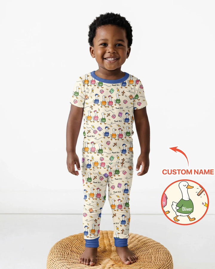 Zweiteiliges, kurzärmliges Pyjama-Set mit Marienkäfern