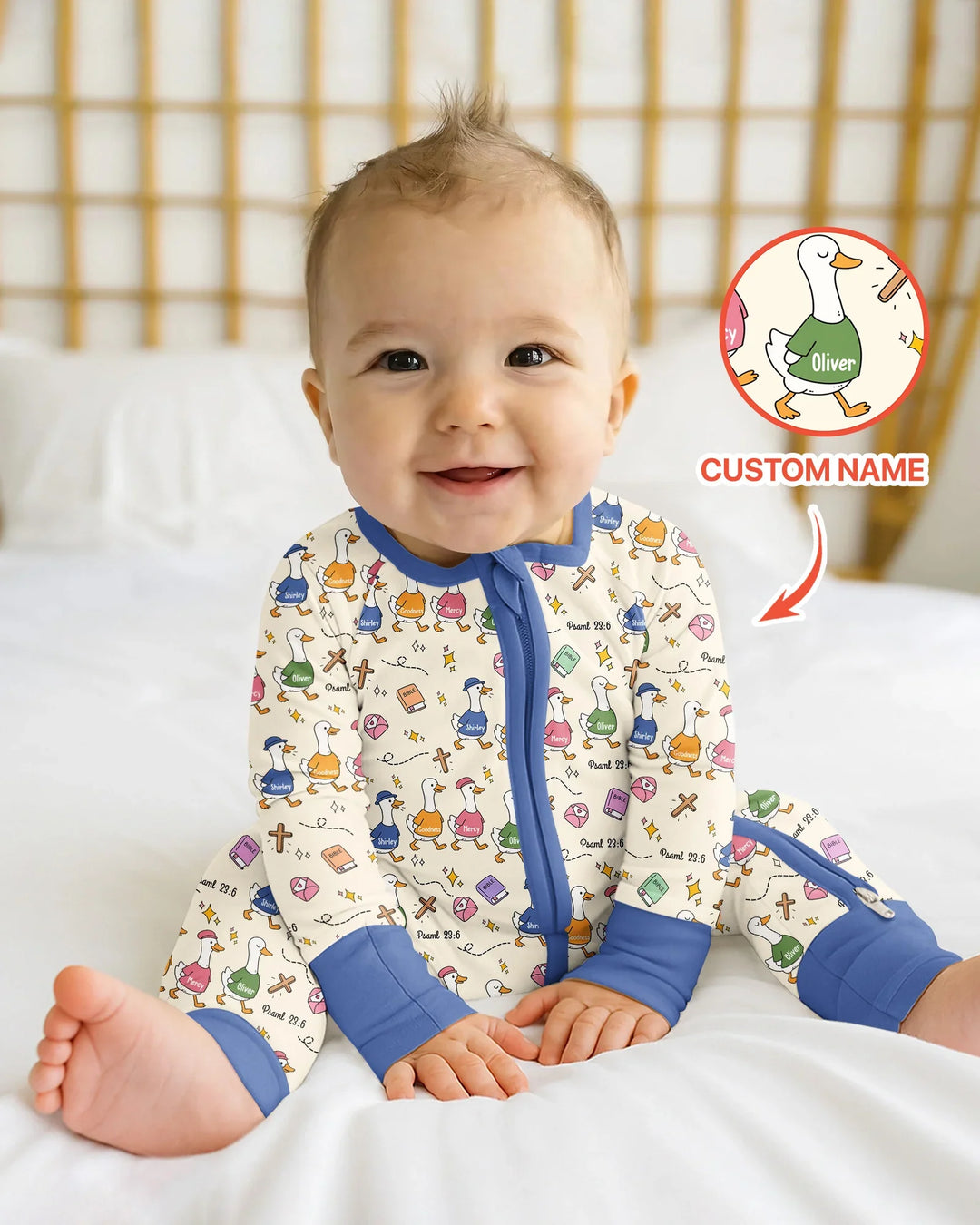 Gerippte Babykleidung mit individuellem Foto - Weich &amp; Skizzenhaft