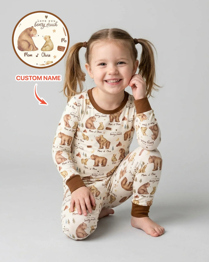 Zweiteiliges Langarm-Pyjama-Set mit Sommerfrüchten