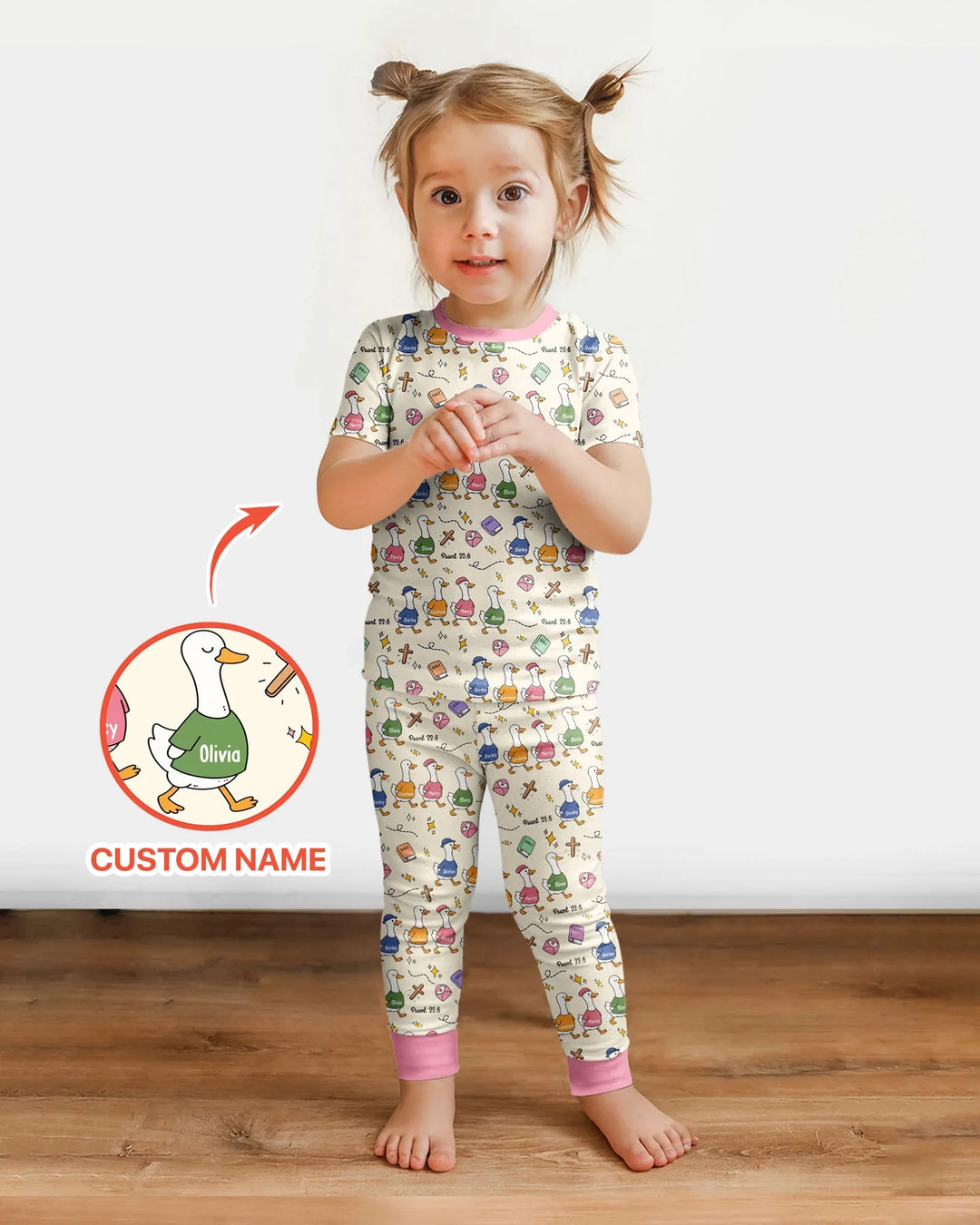 Zweiteiliges, kurzärmliges Pyjama-Set mit Marienkäfern