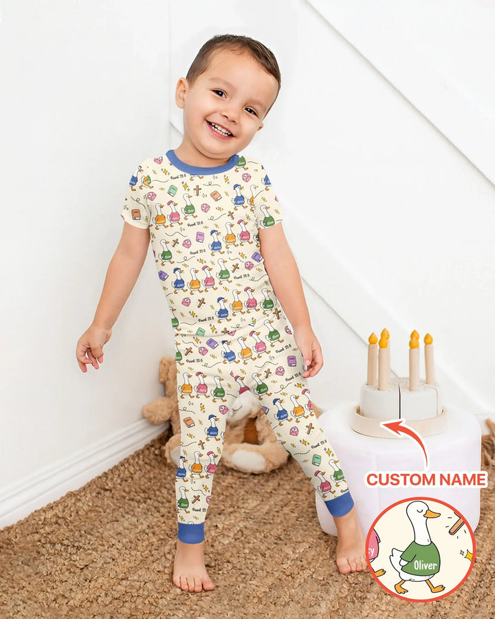 Zweiteiliges, kurzärmliges Pyjama-Set mit Marienkäfern