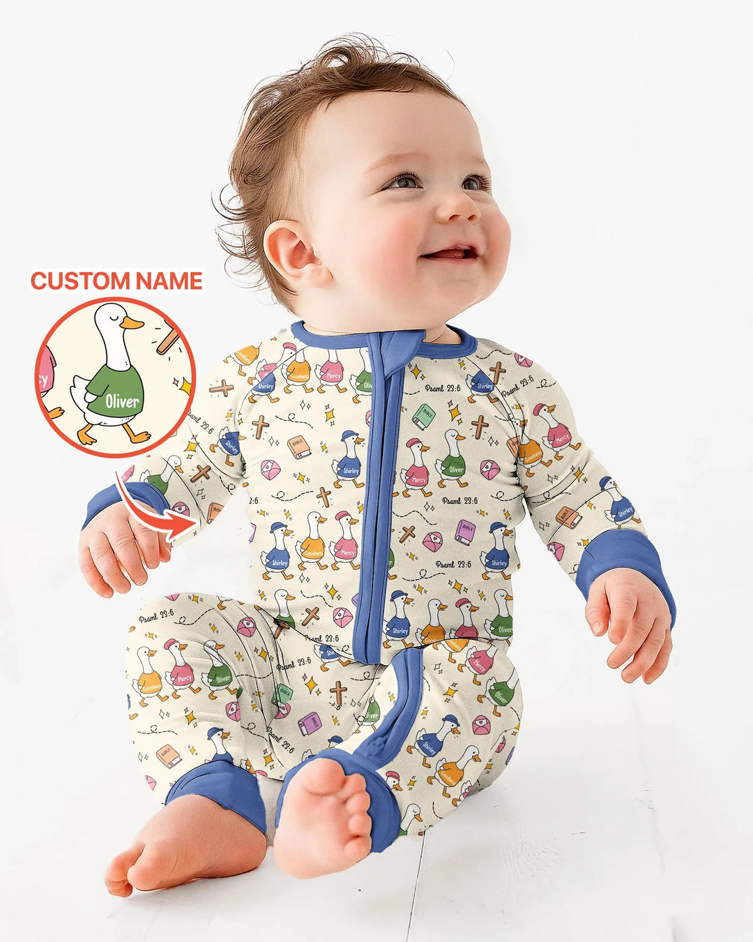Gerippte Babykleidung mit individuellem Foto - Weich &amp; Skizzenhaft
