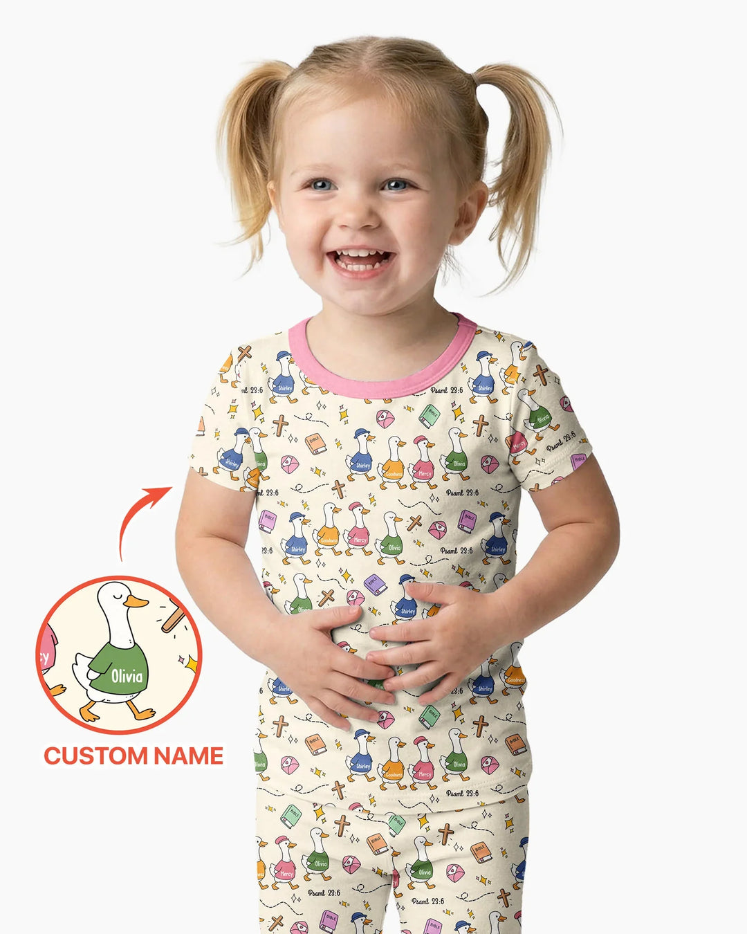 Zweiteiliges, kurzärmliges Pyjama-Set mit Marienkäfern