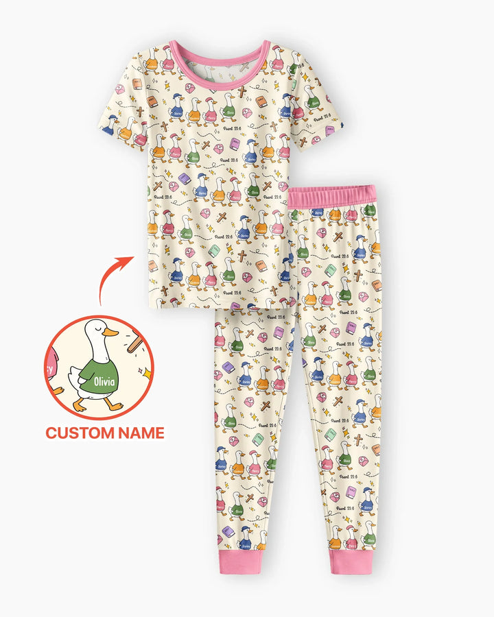 Zweiteiliges, kurzärmliges Pyjama-Set mit Marienkäfern