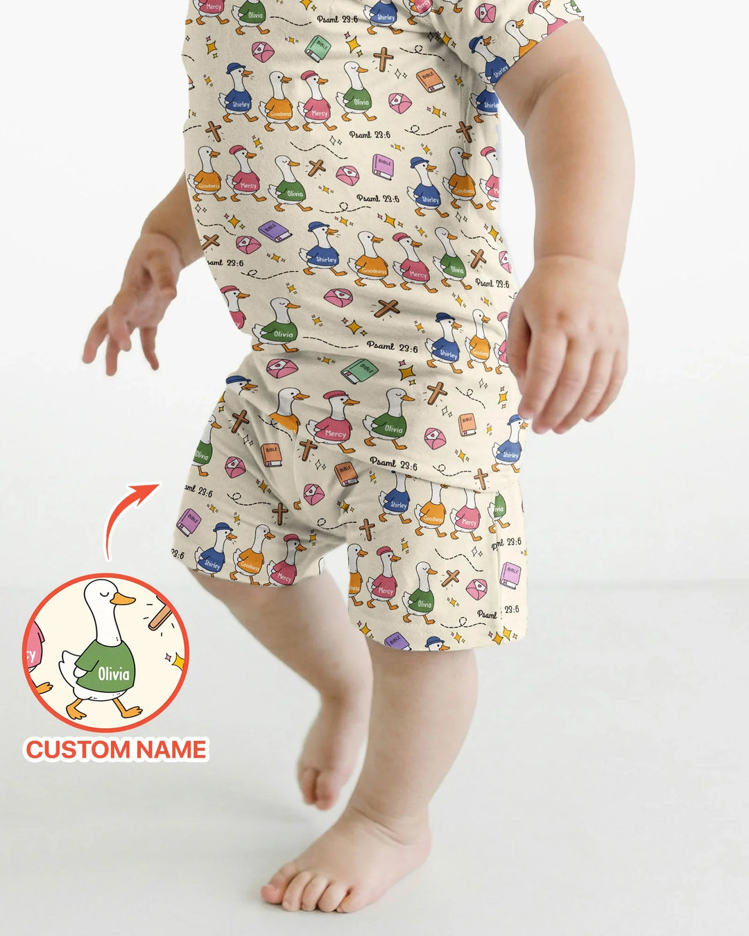 Zweiteiliges Pyjama-Set mit kurzen Ärmeln und Shorts im Sommer-Design