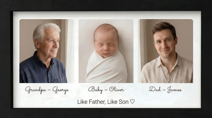Grandpa, Dad & Baby Memory Picture Frame
