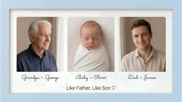 Grandpa, Dad & Baby Memory Picture Frame