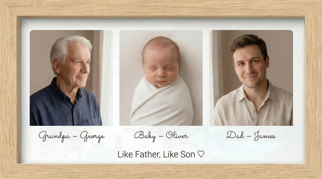 Grandpa, Dad & Baby Memory Picture Frame