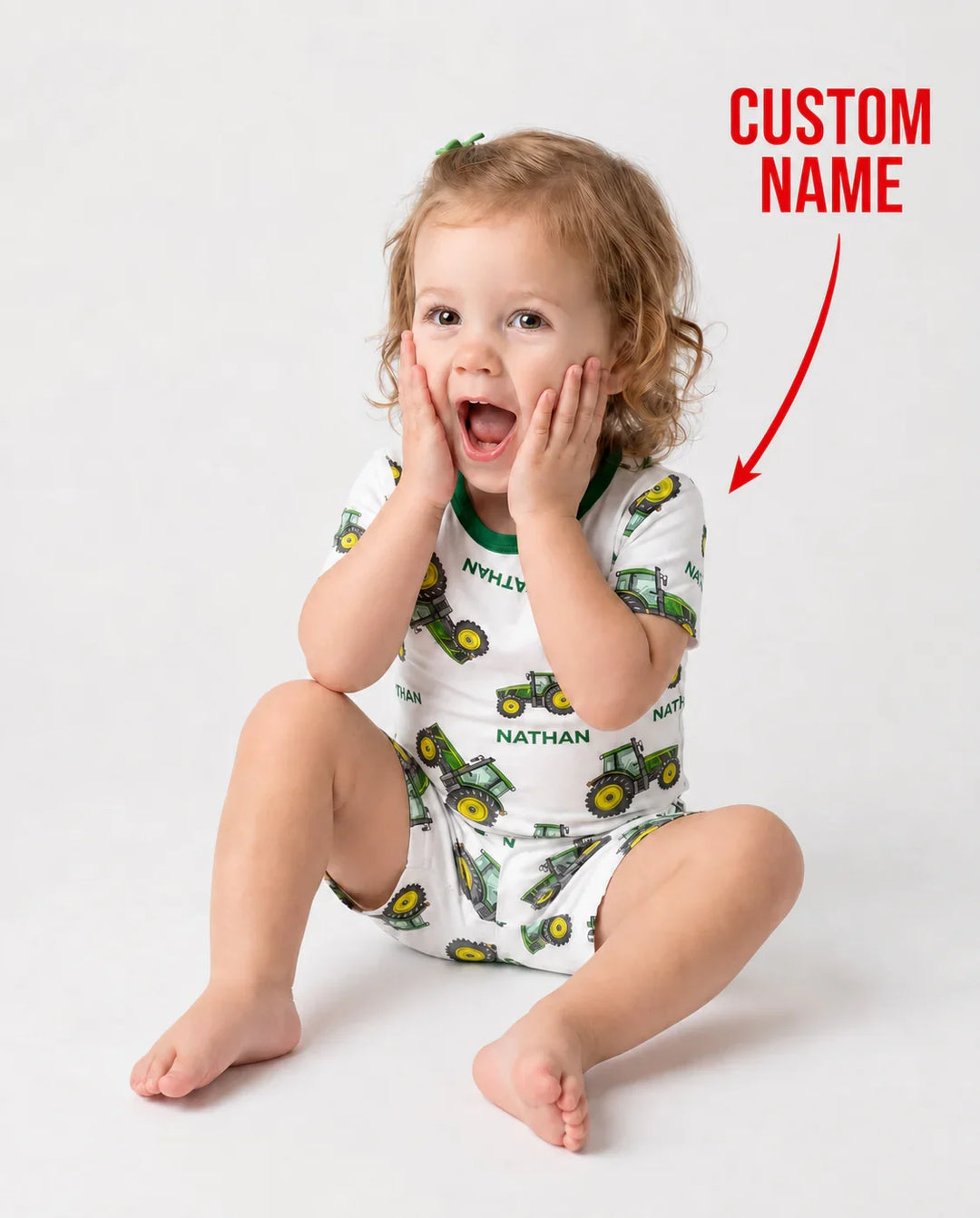 Zweiteiliges Pyjama-Set mit kurzen Ärmeln und Shorts im Sommer-Design