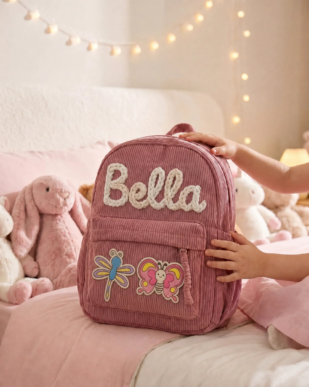 Custom Name & Insect Corduroy Backpack