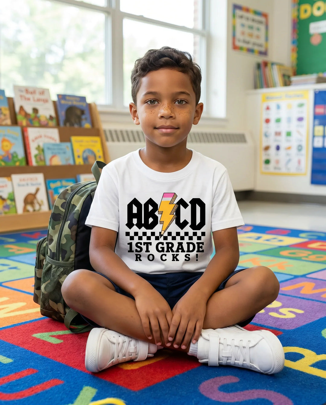 Alphabet ABCD Bamboo Crewneck T-Shirt