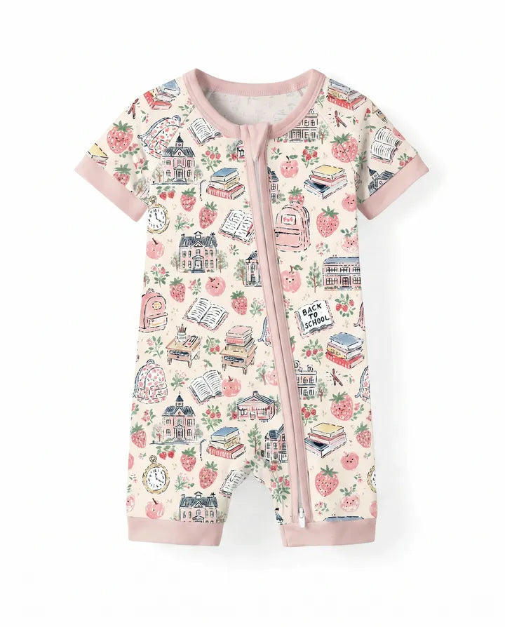 Coquette Strawberry School Days Bamboo Shorty Zippy