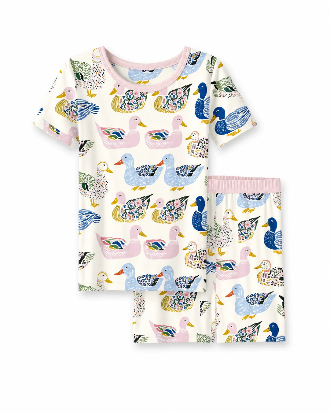 Schlafanzug-Set zweiteilig, kurze Ärmel, kurze Hose, Bambus