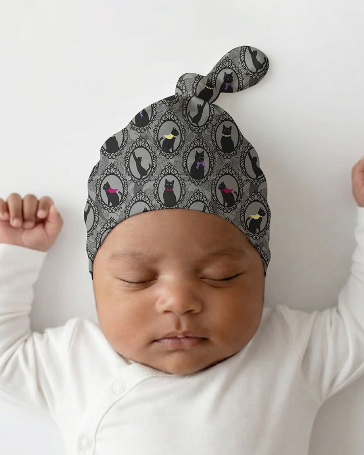 Midnight Cat Parade Bamboo Knotted Hat