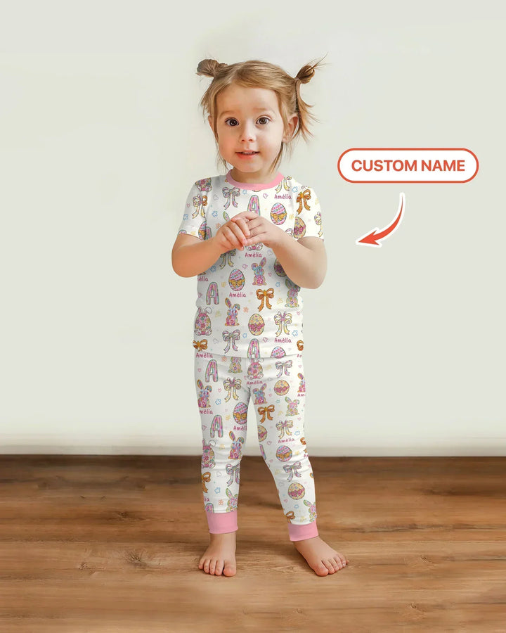 Zweiteiliges, kurzärmliges Pyjama-Set mit Marienkäfern