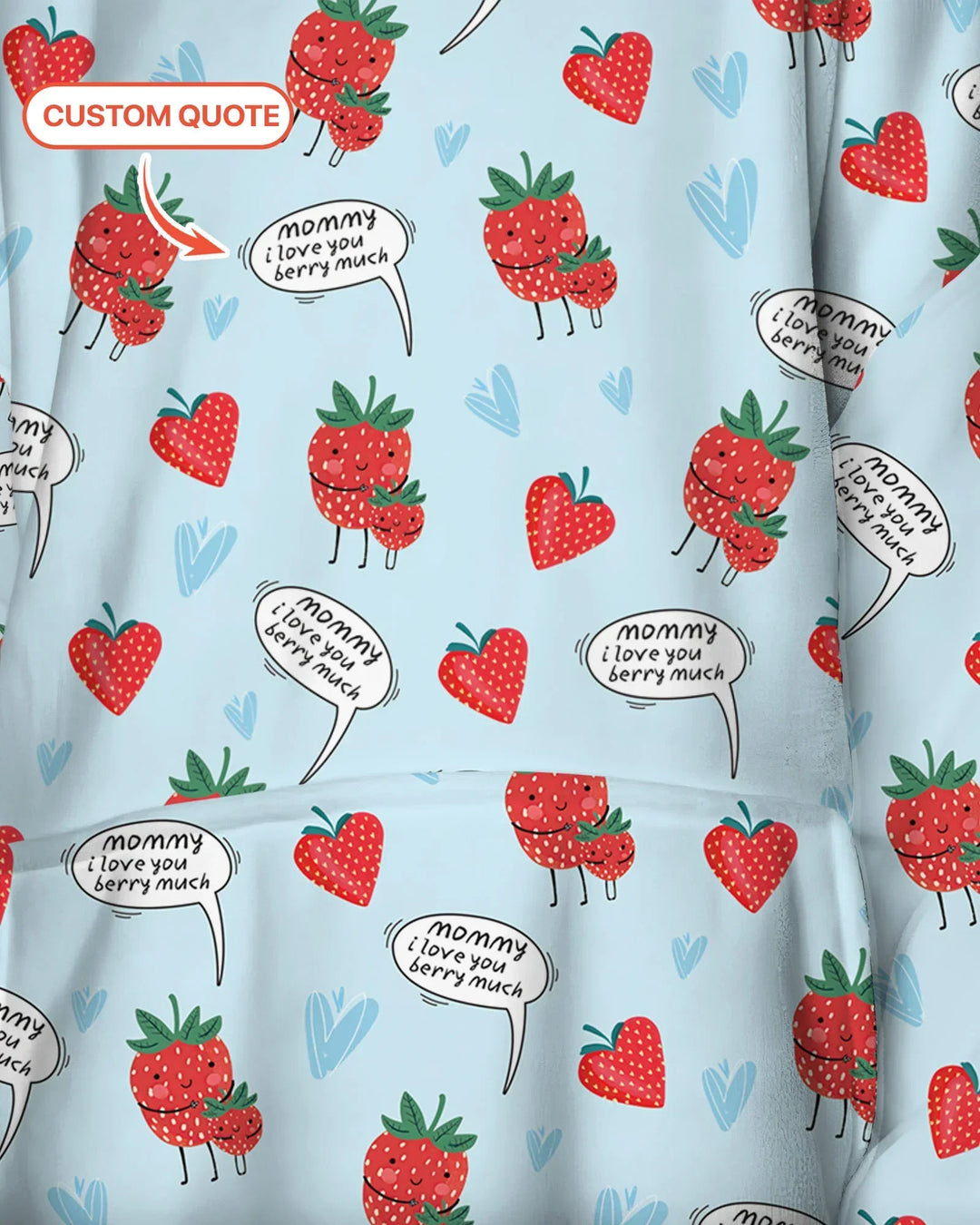 Ich liebe dich Beeren viel Bambus Decken-Hoodie