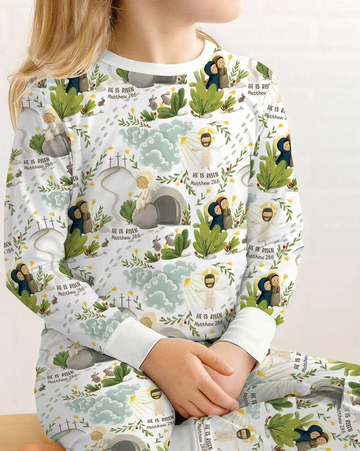 Zweiteiliges Langarm-Pyjama-Set mit Sommerfrüchten